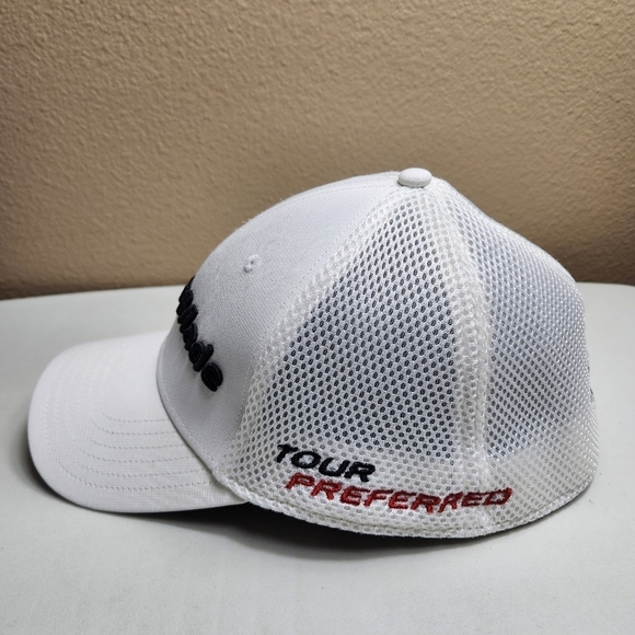 TaylorMade Mens Performance Cage Golf Hat in White-Size L - Picture 6 of 10